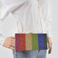 Rainbow Rhinestone Pave Box Clutch