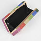 Rainbow Rhinestone Pave Box Clutch