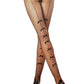 Back Ribbon Shape and Waist Sheer Mesh Stocking