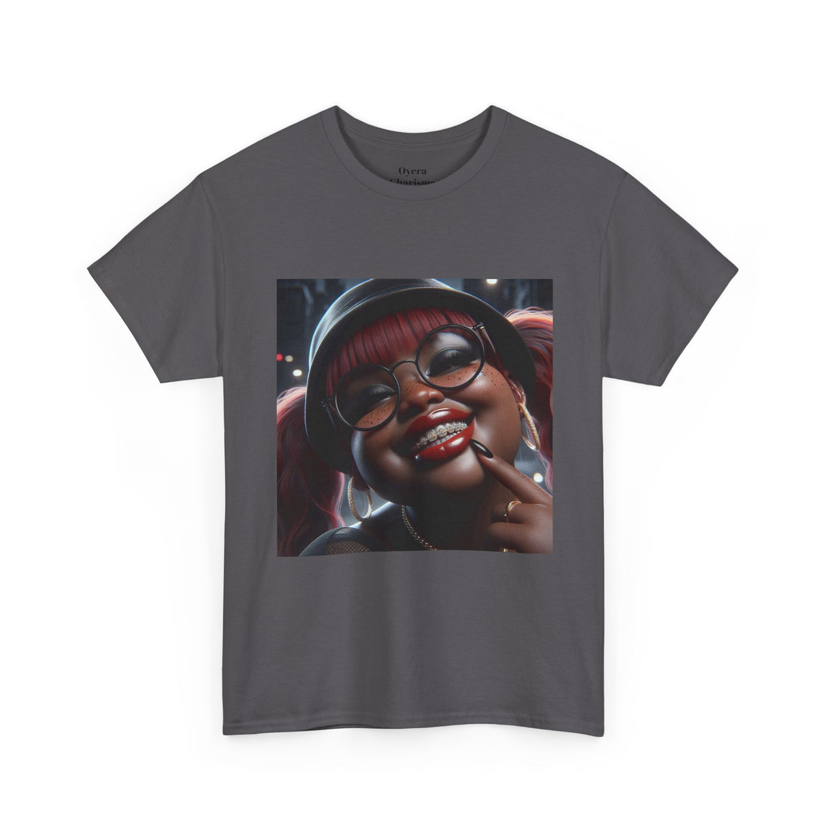 Graphic Tee — Smiling Afro Girl Portrait Shirt