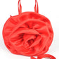 Oversize Satin Flower Top Handle Soft Clutch