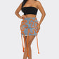 Tangerine Trace Denim Skirt