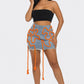 Tangerine Trace Denim Skirt