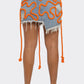 Tangerine Trace Denim Skirt