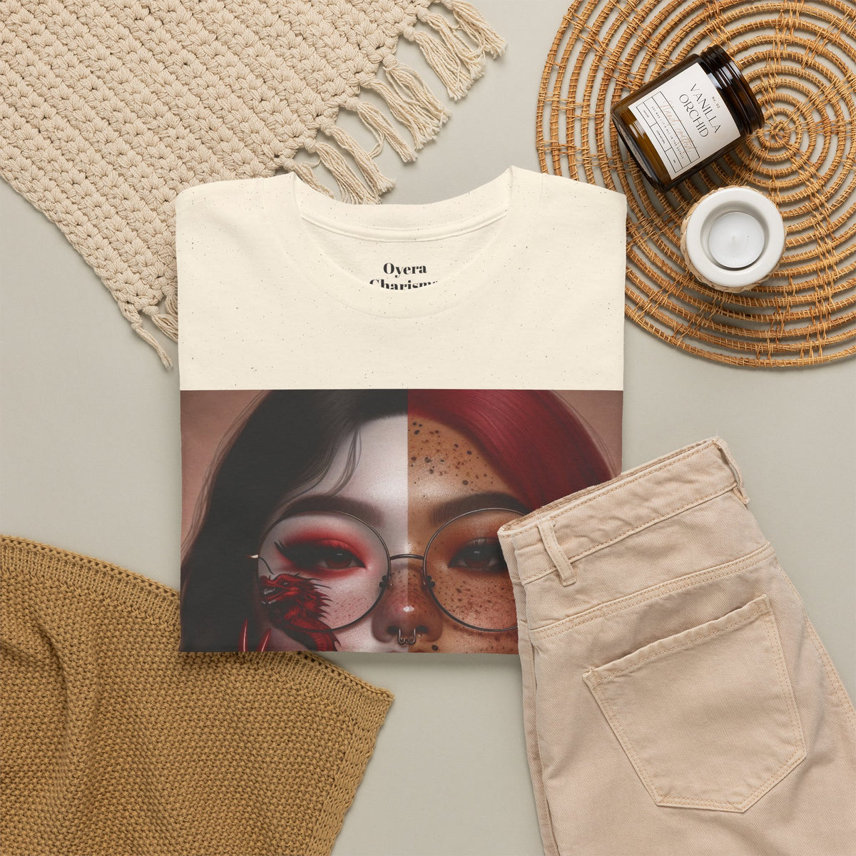 Surreal Split Face Art T-Shirt
