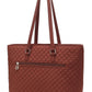 Hallie Solid Quilted Cotton Tote Bag