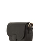 Half Moon Pu Leather Square Buckle Crossbody Bag