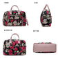 “Jayla” Botanical Pattern Duffle Bag