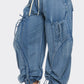 Relaxed Cargo Denim Pants