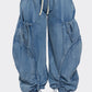 Relaxed Cargo Denim Pants