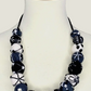 Black White Mesh Necklace