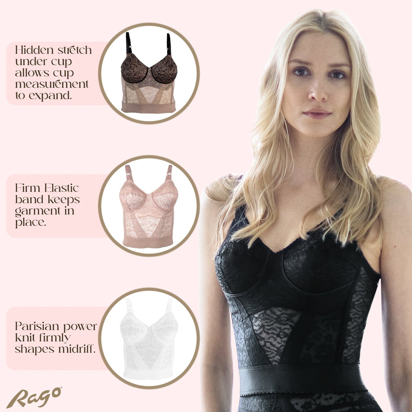 Lacette Longline Wireless Expandable Cup Bra