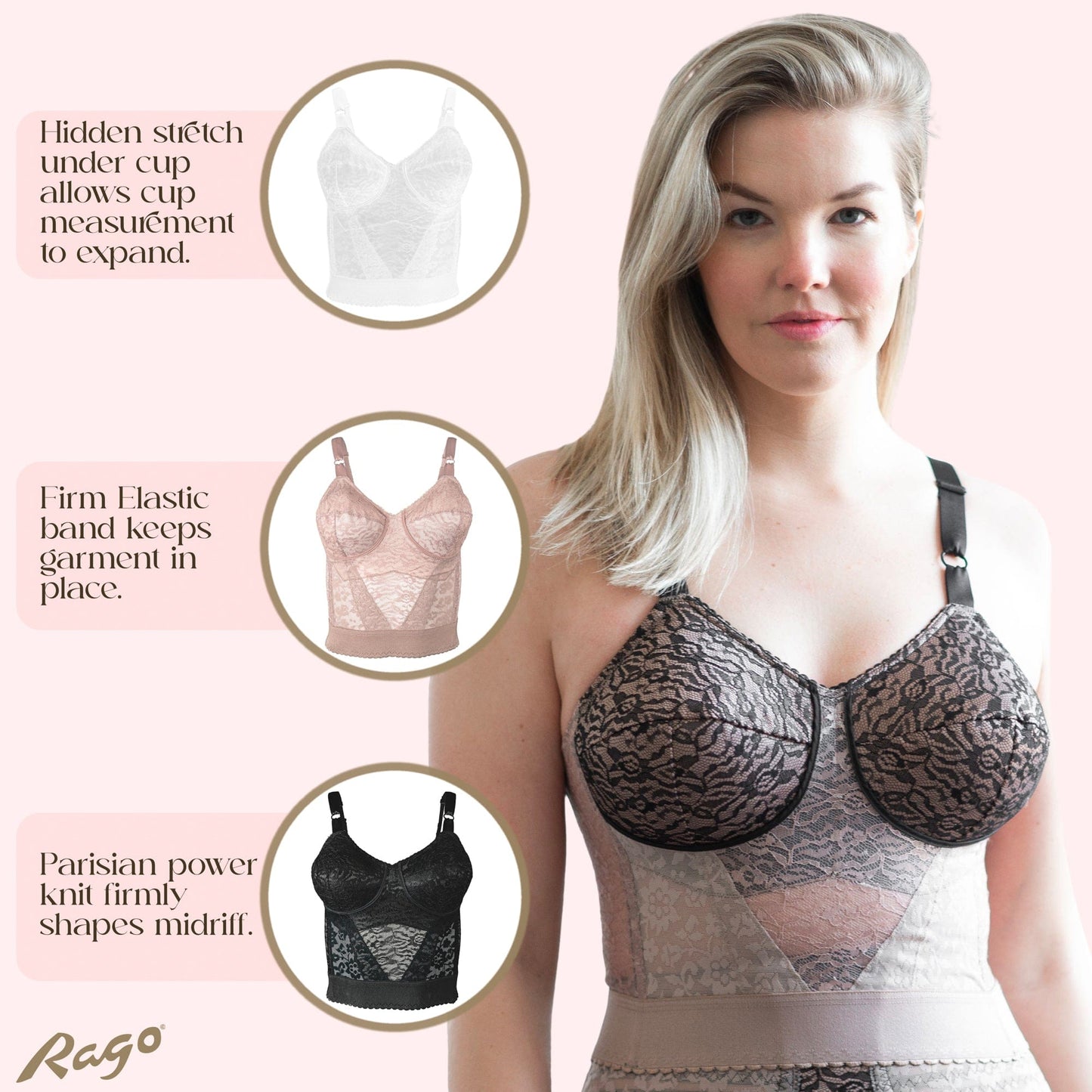 Lacette Longline Wireless Expandable Cup Bra