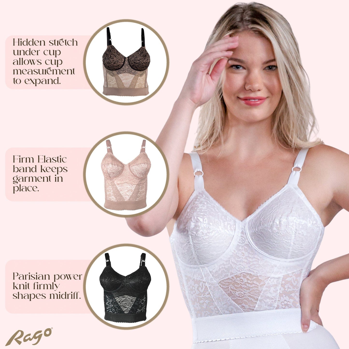 Lacette Longline Wireless Expandable Cup Bra