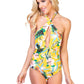 MUSTARD TROPICAL MULTI LOOKS ONE PIECE