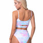 TIE DYE HIGH WAIST BIKINI SET