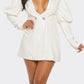 Ivory Puff Sleeve Blazer Dress