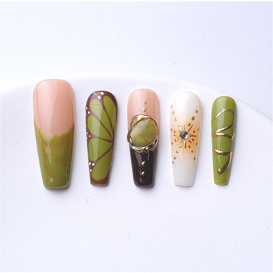 Handmade Nail Wear Nail Art Reusable Press on Nails False Nails