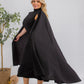 The Stella Cape Midi Dress - Black