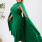 The Stella Cape Midi Dress - Green
