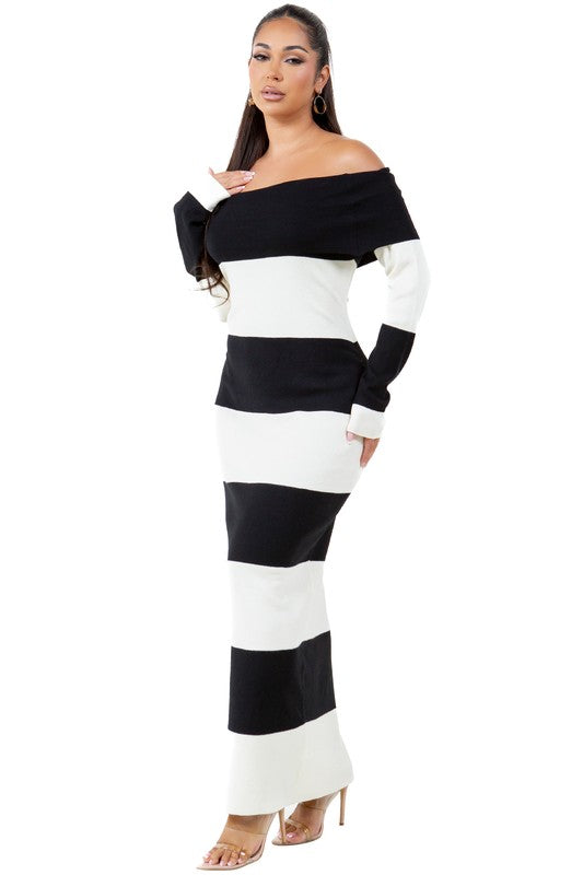 “Breezy Nights” Long Maxi Knit Dress