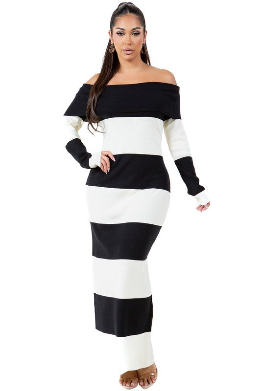 “Breezy Nights” Long Maxi Knit Dress
