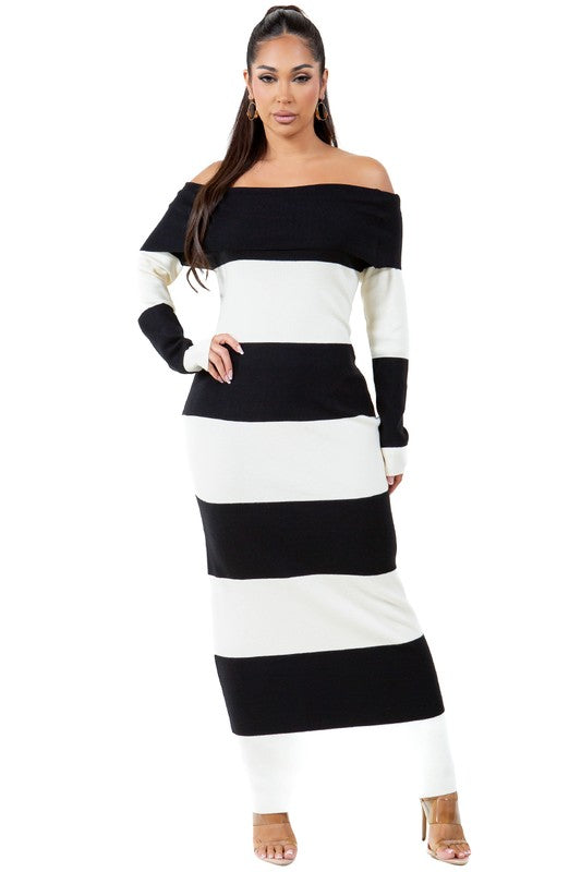 “Breezy Nights” Long Maxi Knit Dress