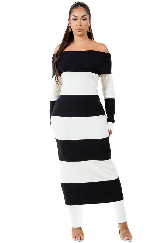 “Breezy Nights” Long Maxi Knit Dress