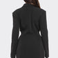 Monochrome Glam Houndstooth Blazer Dress