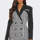 Monochrome Glam Houndstooth Blazer Dress