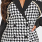 Monochrome Glam Houndstooth Blazer Dress