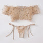 Lingerie Bra Suit Cute Girl Bronzing Heart Triangle Cup Thin Sexy Lingerie without Steel Ring