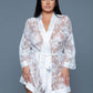 “Delia” Robe W/ Satin Trimming (2X)