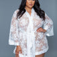 “Delia” Robe W/ Satin Trimming (2X)