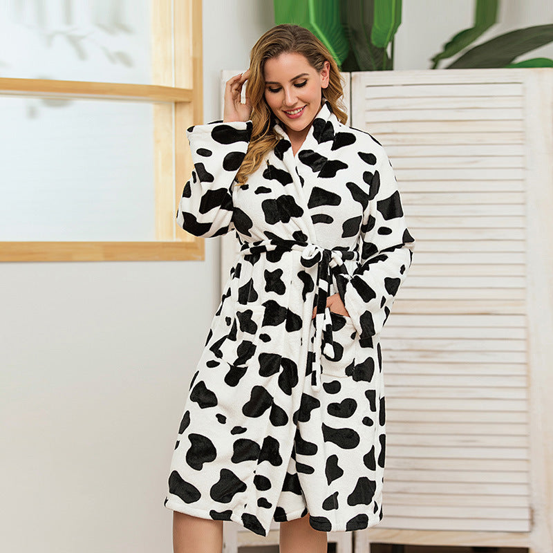 Warm Thickened Flannel Robe