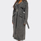 Distressed Denim Trench Coat