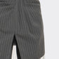 Lace-Layered Pinstripe Pant Set
