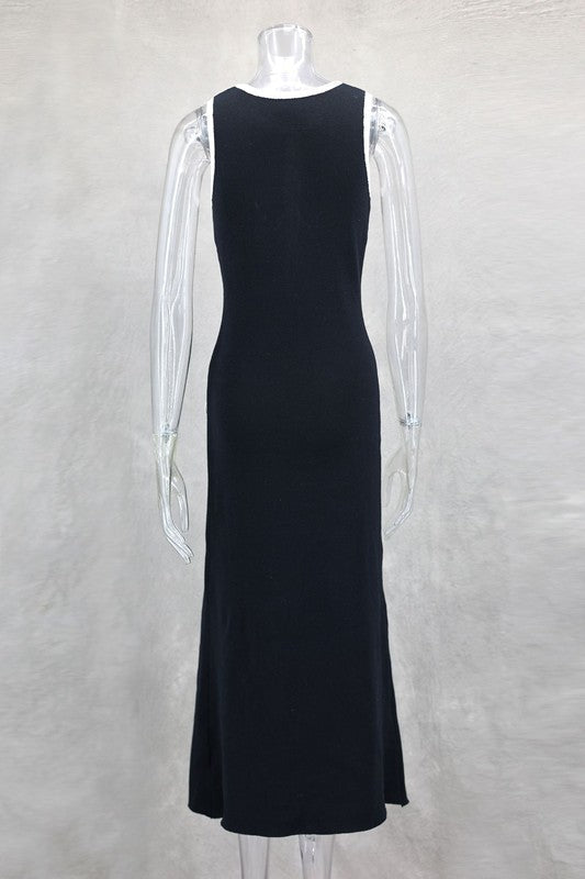 “The View” Long Midi Sweater Dress