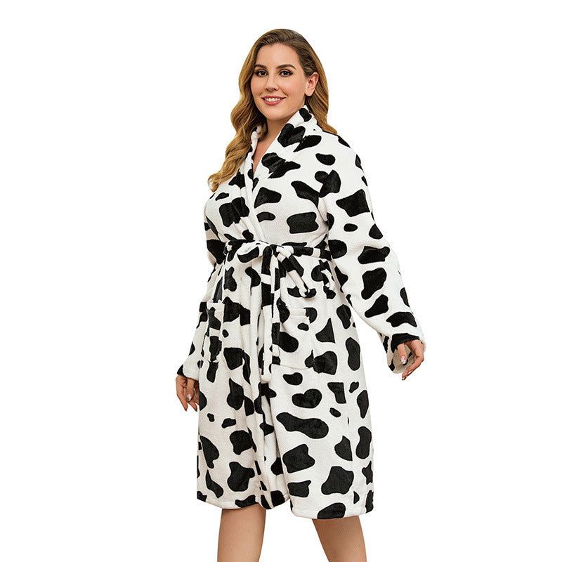 Warm Thickened Flannel Robe