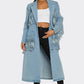 Fringed Denim Trench