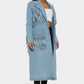 Fringed Denim Trench