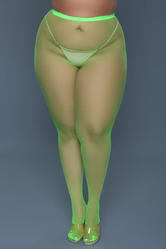 “Up All Night” Fishnets - Green