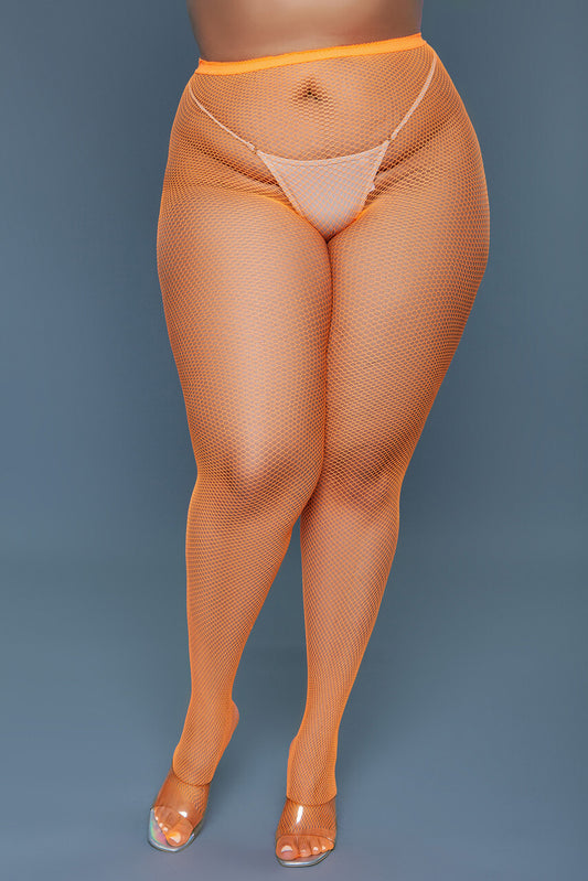 “Up All Night” Fishnets - Orange