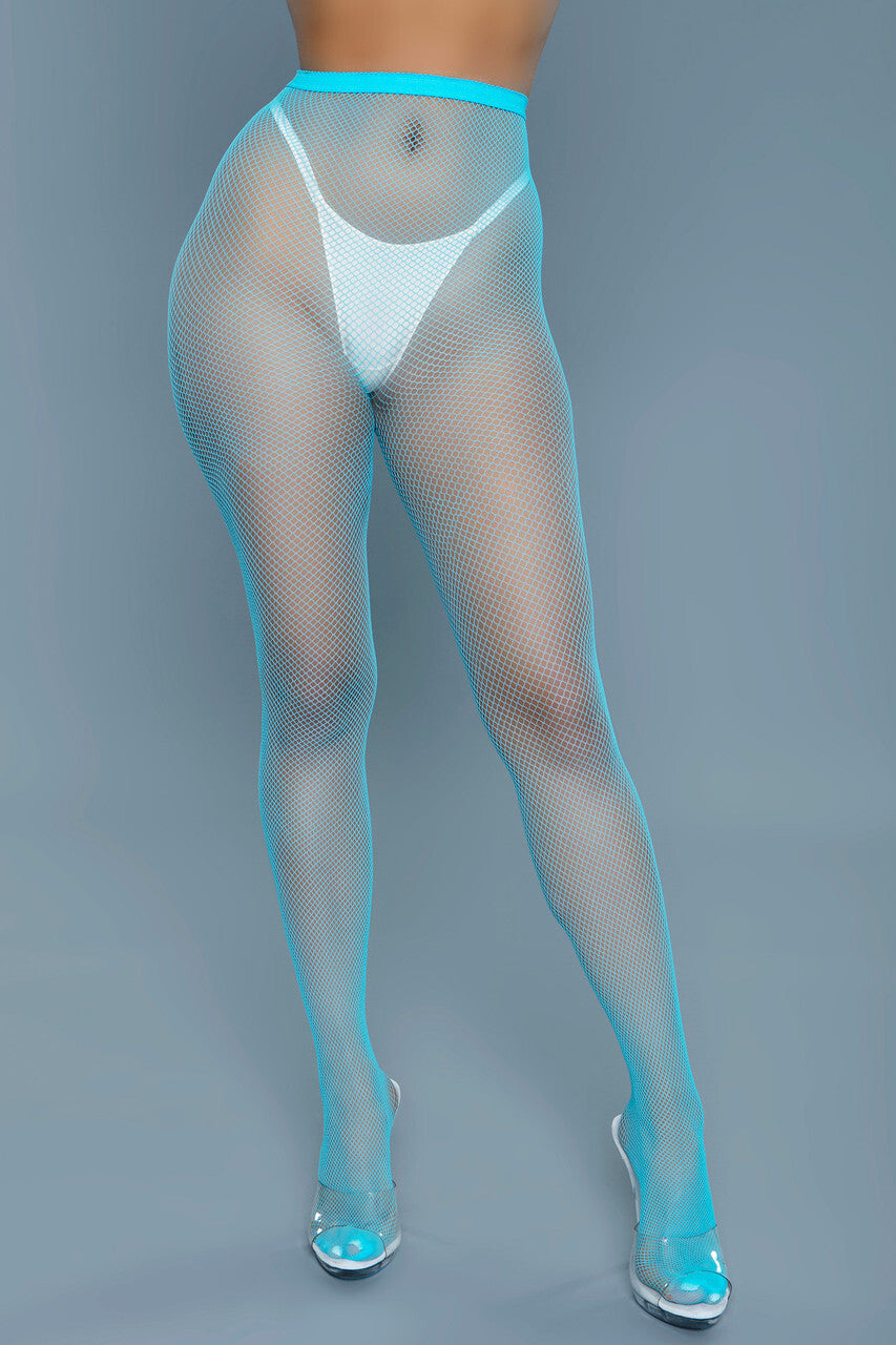 “Up All Night” Fishnets - Turquoise