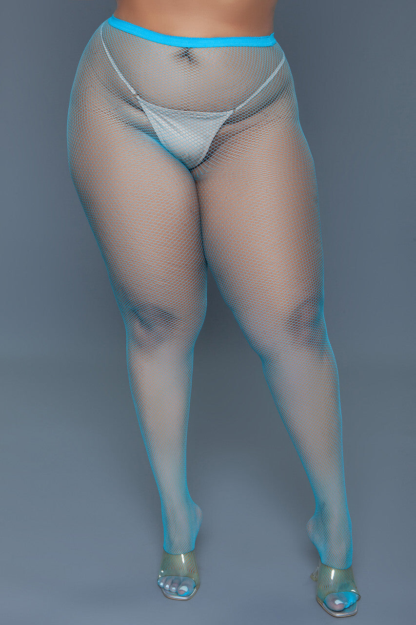 “Up All Night” Fishnets - Turquoise