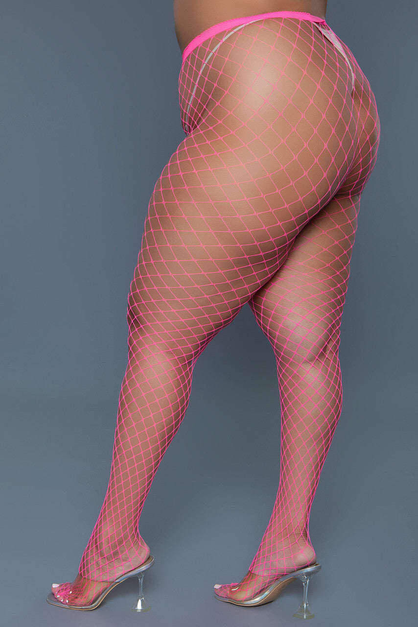 “Can't Back Down” Fishnets - Hot Pink