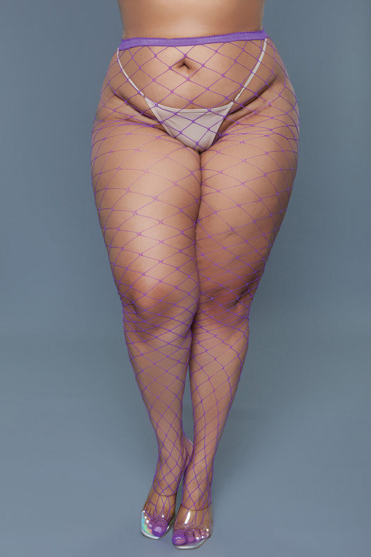 “Can't Back Down” Fishnets - Purple
