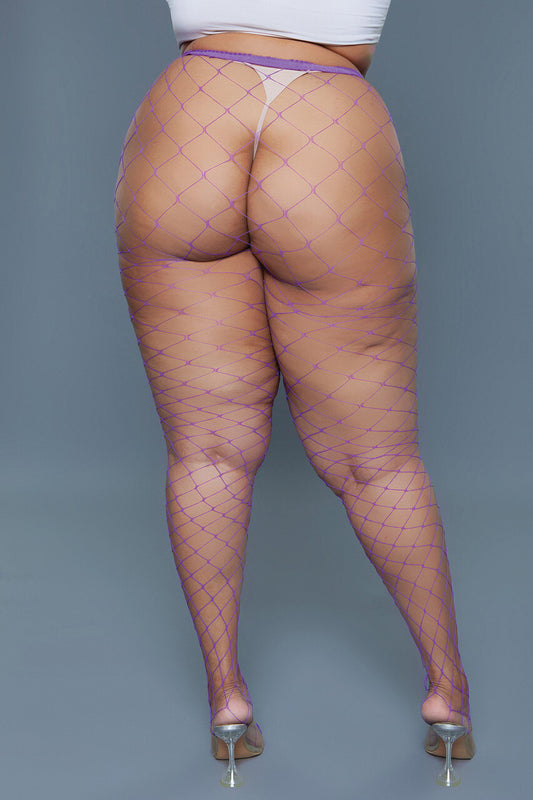 “Can't Back Down” Fishnets - Purple