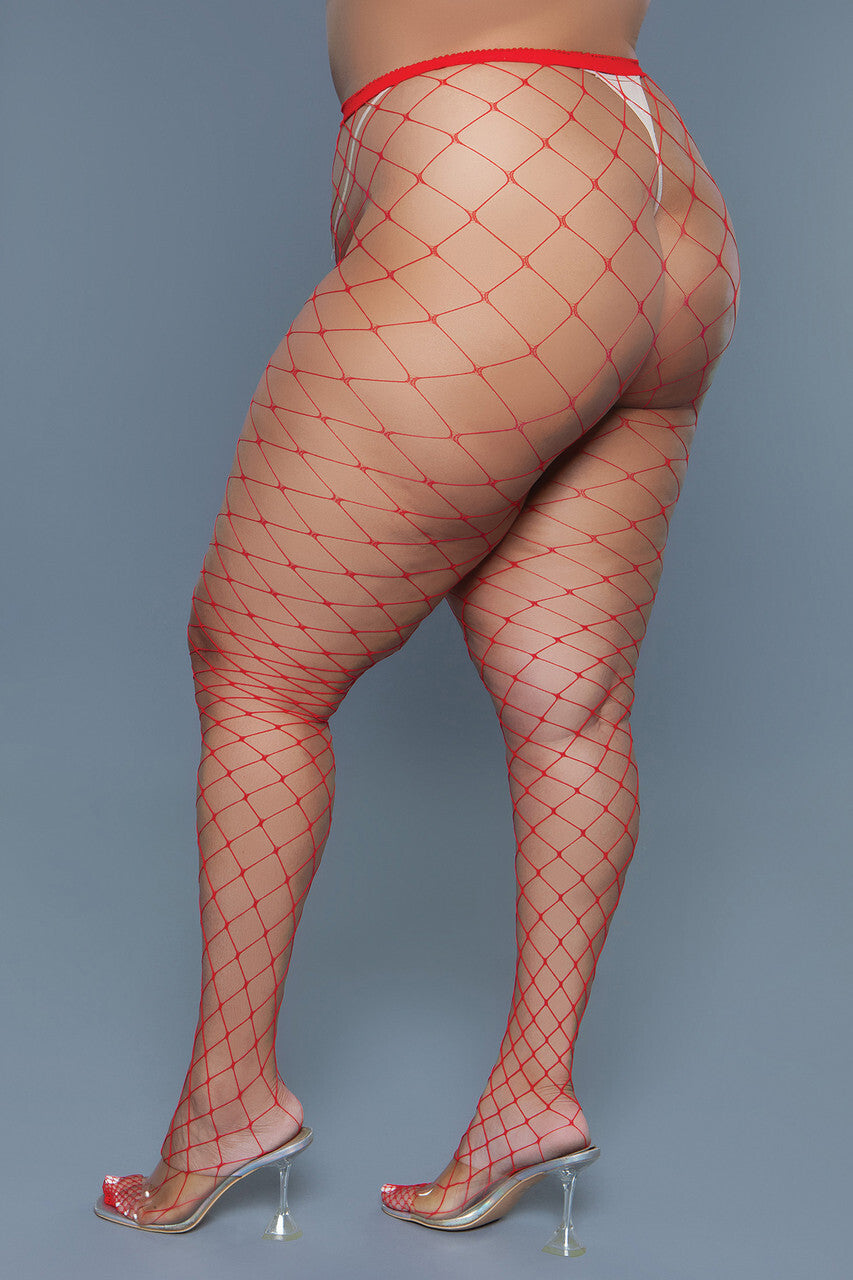 “Can't Back Down V2” Fishnets - Red