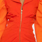 Two-Tone Orange Zip-Up Dress